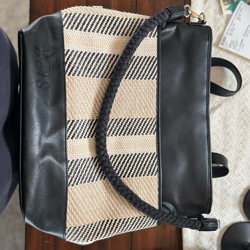 Beis “The Natural Collection” Backpack Bag & Wristlet; On The Go Essential Case